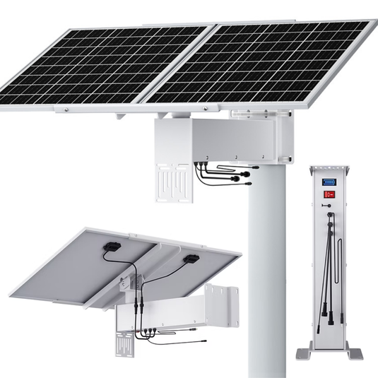 [Built-in 12V/40Ah Battery] Universal 60W Solar Panel Powered 12V Power Supply CCTV Camera Wifi Bridge