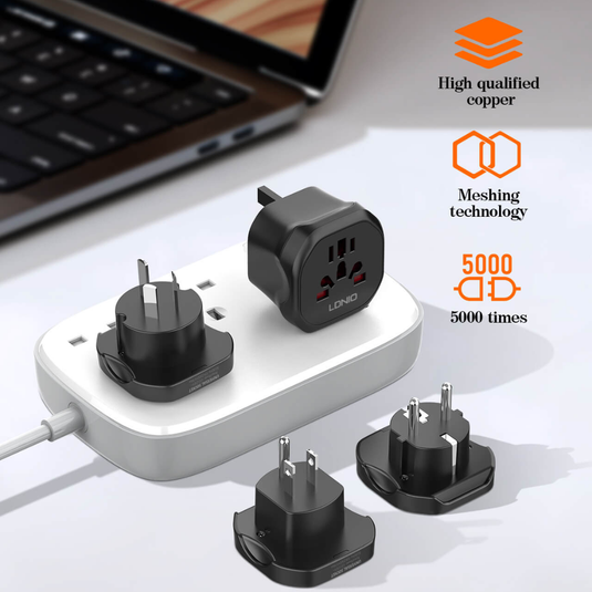 [Z7] LDNIO AU/EU/UK/US 2500W High Power Travel Wall Charger Plug Conversion Socket Adaptors