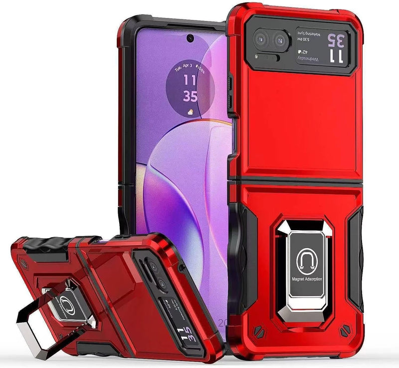 Chargez l&#39;image dans la visionneuse de la galerie, [Built-in Kickstand] Motorola Moto Razr 40/Razr 2023 - Military Grade TPU+PC Shockproof Heavy Duty Case - Polar Tech Australia
