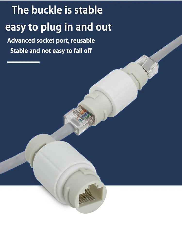 Load image into Gallery viewer, Waterproof Heavy Duty RJ45 Ethernet Cable Extender Jonit Connects CCTV Camera - Polar Tech Australia
