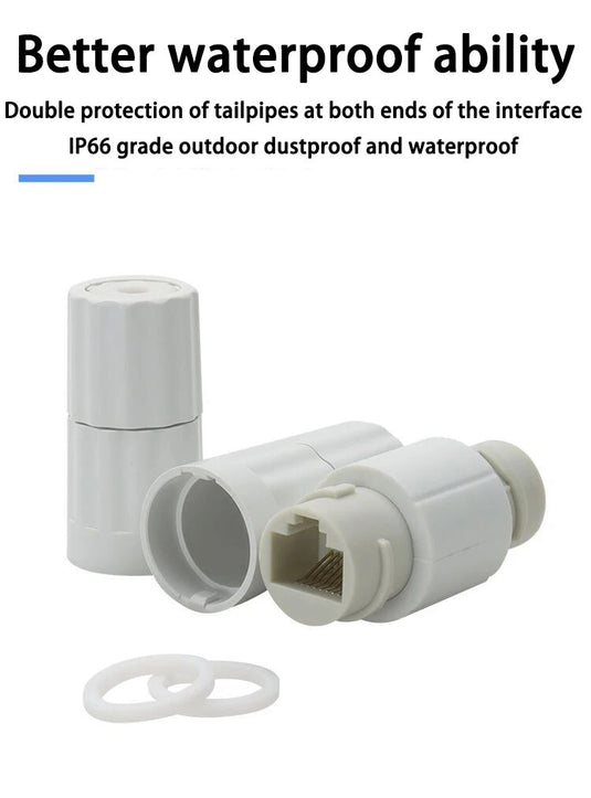 Waterproof Heavy Duty RJ45 Ethernet Cable Extender Jonit Connects CCTV Camera - Polar Tech Australia