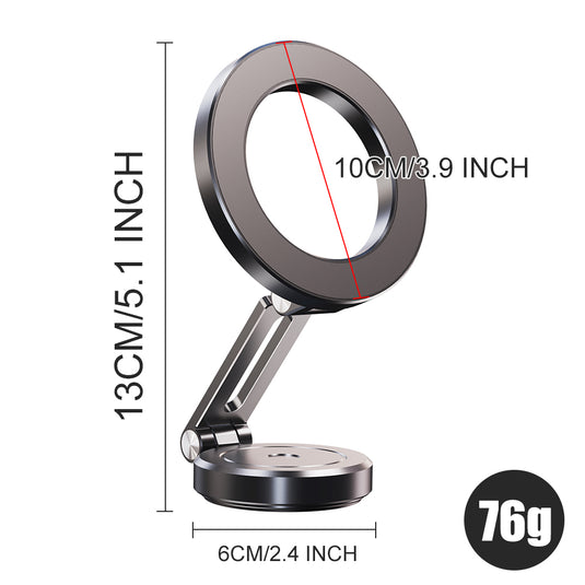 Hands Free Car Holder 360° Rotation Adjustable for Car Dashboard Folding Strong Magnets - Polar Tech Australia