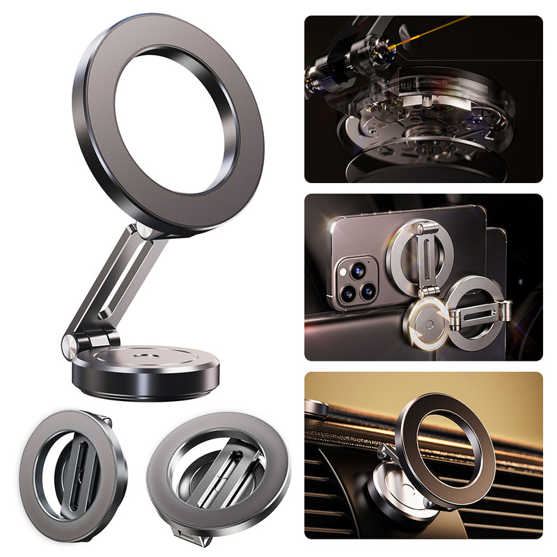 Load image into Gallery viewer, Hands Free Car Holder 360° Rotation Adjustable for Car Dashboard Folding Strong Magnets - Polar Tech Australia
