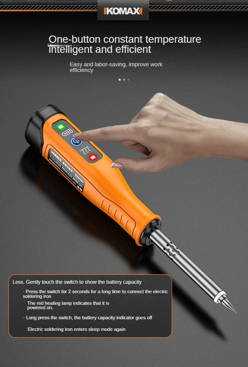 Chargez l&#39;image dans la visionneuse de la galerie, [7 in 1 Kit][Battery Power][Max 400℃] Komax Portable Type-C Chargeable Built-in Battery Soldering Iron Station Max 400℃ - Polar Tech Australia
