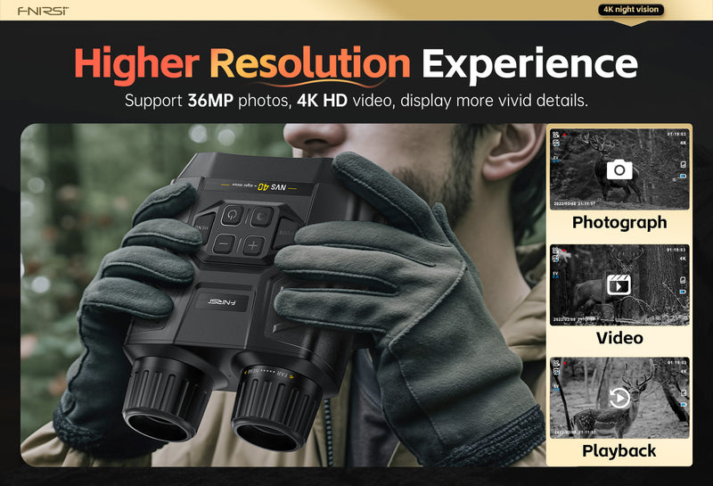 Cargue la imagen en el visor de la galería, [NVS-40] FNIRSI 4K Digital Night Vision Device Night Vision Binoculars - Polar Tech Australia
