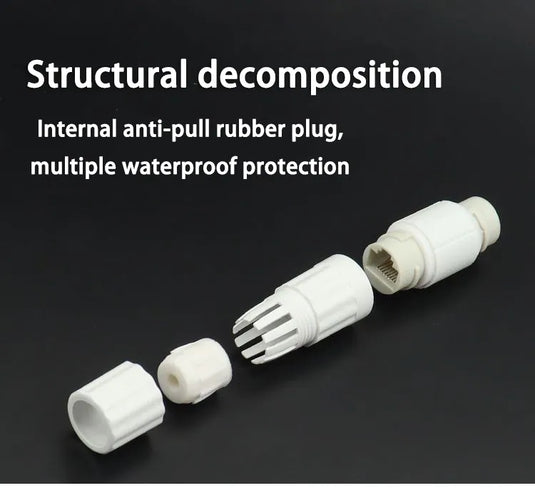 Waterproof Heavy Duty RJ45 Ethernet Cable Extender Jonit Connects CCTV Camera - Polar Tech Australia