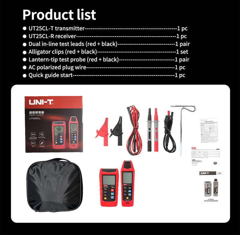 Load image into Gallery viewer, [UT25CL] UNI-T Handheld Cable Locator NCV Non-contact Electrical Test Electrical Safety Detector Trace Underground Cable Paths - Polar Tech Australia
