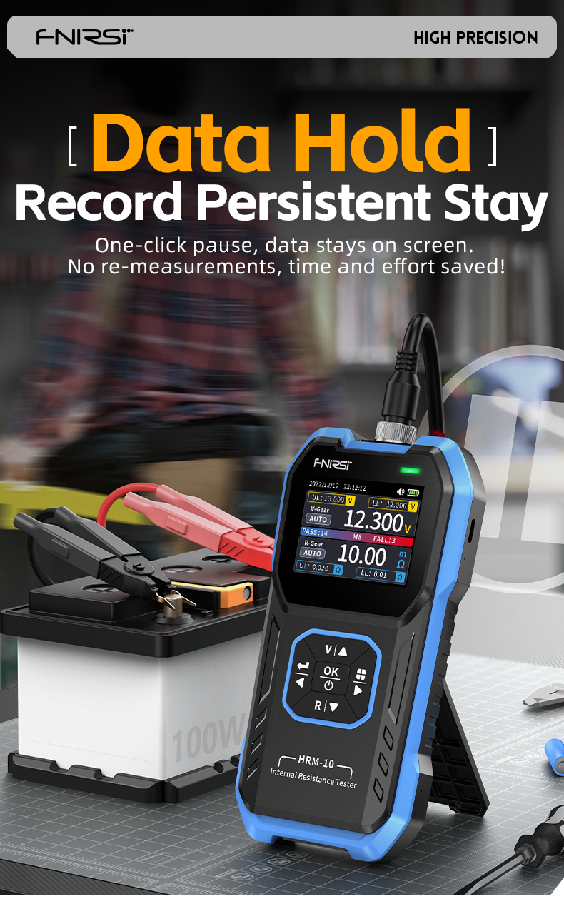 Chargez l&#39;image dans la visionneuse de la galerie, [HRM-10] FNIRSI Battery Voltage Internal Resistance Tester 18650 High-precision AC Acid Lithium Lead Car Battery Capacitor Tester - Polar Tech Australia
