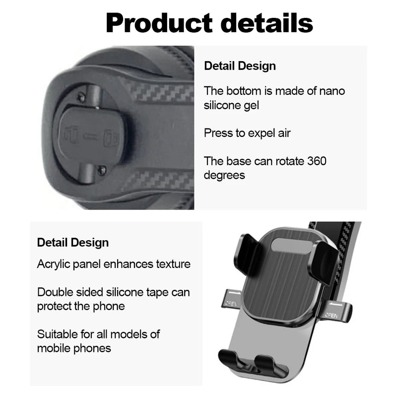 Chargez l&#39;image dans la visionneuse de la galerie, [RT-69B] Universal Dashboard Suction EASY LOCK Mobile Phone Holder
