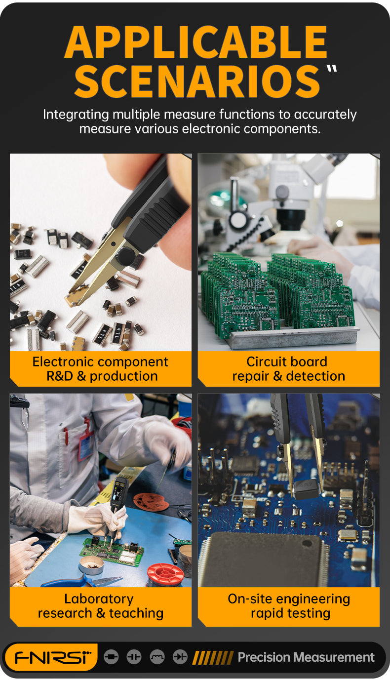 Cargue la imagen en el visor de la galería, [LCR-ST1] FNIRSI Intelligent Bridge Tweezers Smart Tweezer LCR SMD ESR Tester Resistance Capacitance Inductance Continuity Diode Test Auto Multimeter Tools - Polar Tech Australia
