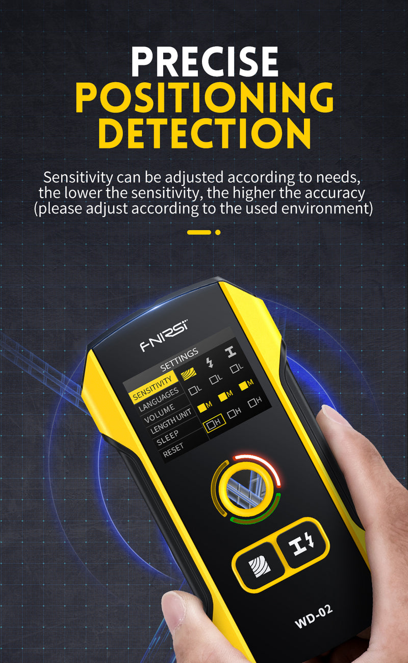 Cargue la imagen en el visor de la galería, [WD-02] FNIRSI Wall Detector Scanners Stud Finder Positioning Hole TFT Display AC Live Cable Wires Metal Wood Stud Wall Scanner - Polar Tech Australia
