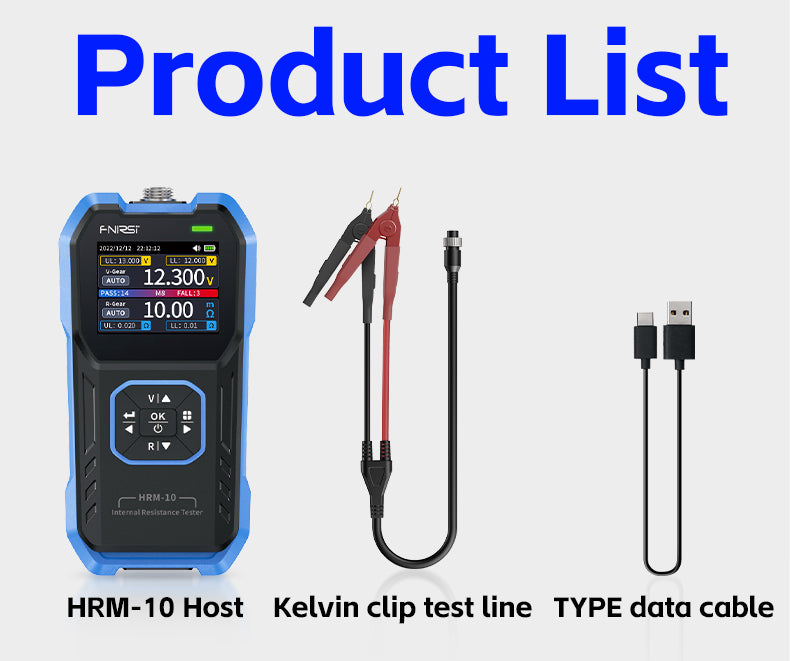 Chargez l&#39;image dans la visionneuse de la galerie, [HRM-10] FNIRSI Battery Voltage Internal Resistance Tester 18650 High-precision AC Acid Lithium Lead Car Battery Capacitor Tester - Polar Tech Australia
