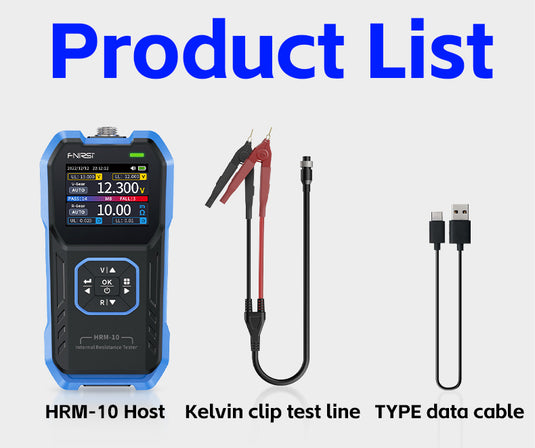 [HRM-10] FNIRSI Battery Voltage Internal Resistance Tester 18650 High-precision AC Acid Lithium Lead Car Battery Capacitor Tester - Polar Tech Australia
