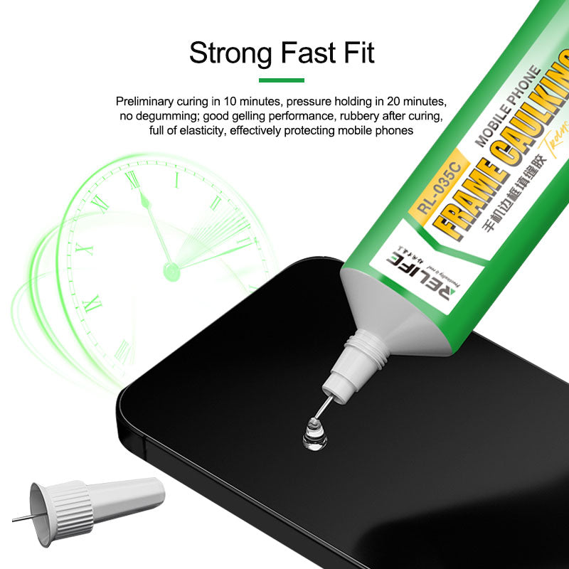 Chargez l&#39;image dans la visionneuse de la galerie, [RL-035C] [Black] RELIFE Mobile Phone Frame Caulking Glue For Elastic Bonding Cracked Back Housing Screen Light Leakage Repair Adhesive
