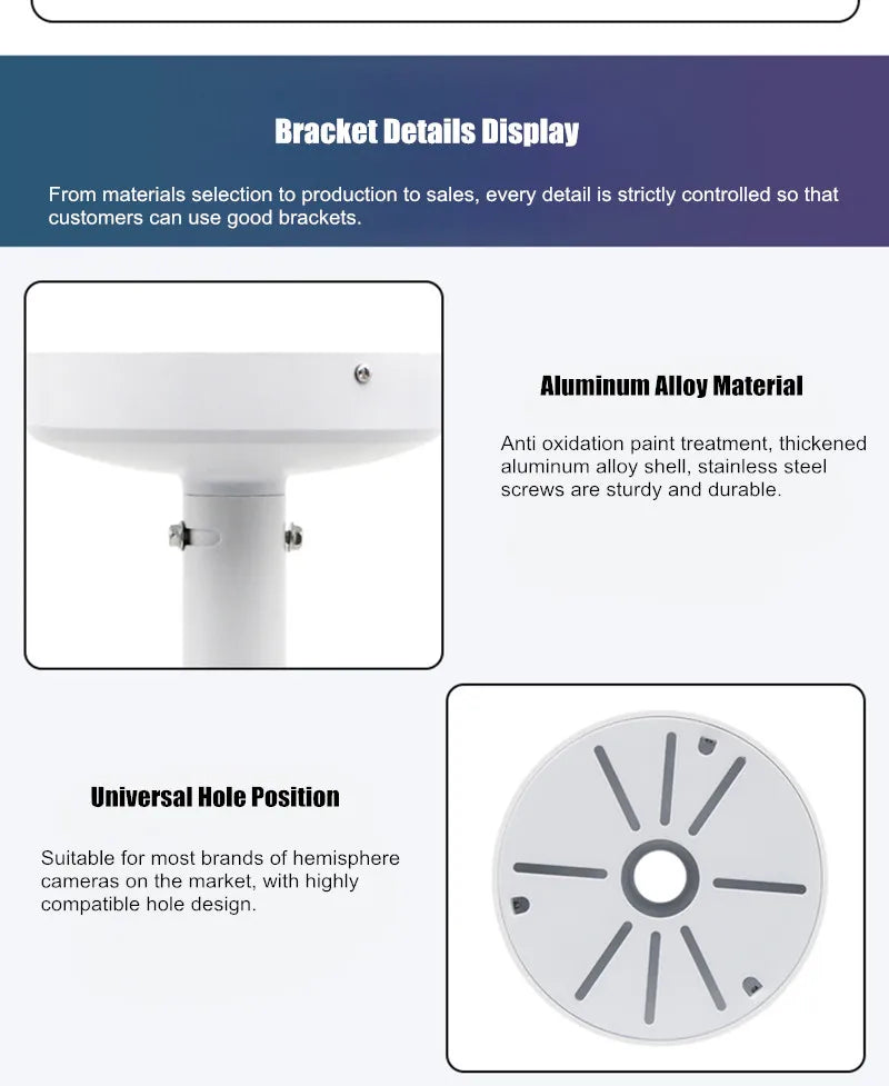 Load image into Gallery viewer, Universal Retractable Extension Aluminium CCTV Dome Camera Wall or Ceiling Mount Bracket Holder - Polar Tech Australia
