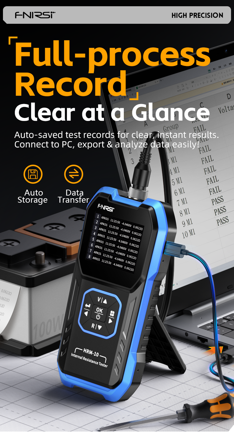 Chargez l&#39;image dans la visionneuse de la galerie, [HRM-10] FNIRSI Battery Voltage Internal Resistance Tester 18650 High-precision AC Acid Lithium Lead Car Battery Capacitor Tester - Polar Tech Australia
