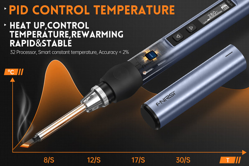 Cargue la imagen en el visor de la galería, [HS-01] FNIRSI Adjustable Temperature Soldering Iron DC 24V 80-420℃ Welding Solder Rework Station PD 65W Portable Repair Tool - Polar Tech Australia
