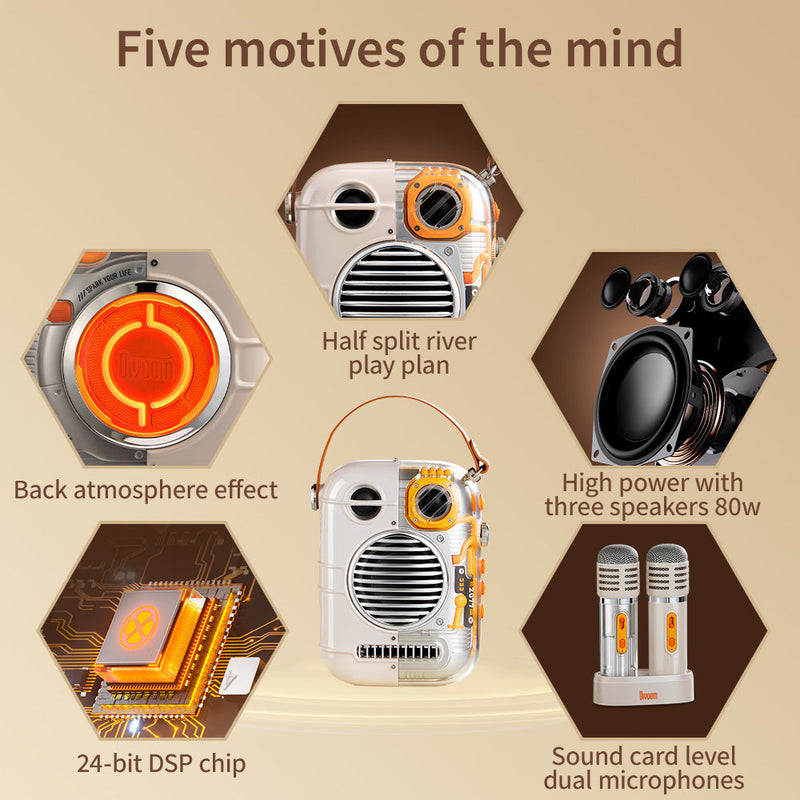 Cargue la imagen en el visor de la galería, Divoom Spark-Pro Bluetooth Portable Speaker Karaoke Speaker Perfect Gift
