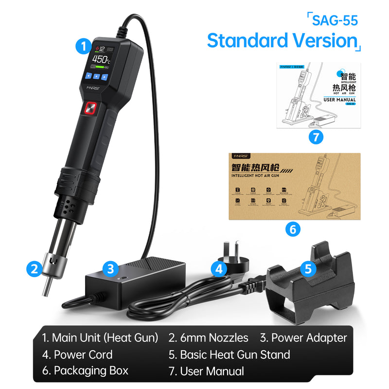 Cargue la imagen en el visor de la galería, [SAG-55] FNIRSI Intelligent 550W Hot Air Gun
