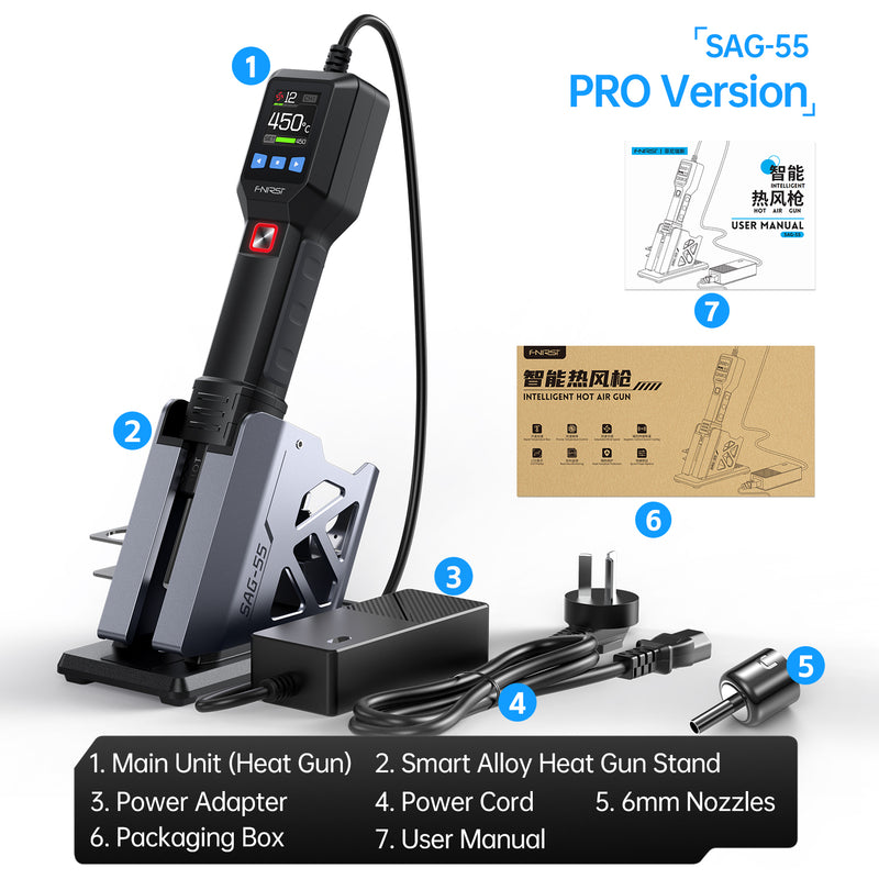 Cargue la imagen en el visor de la galería, [SAG-55] FNIRSI Intelligent 550W Hot Air Gun

