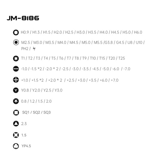 [JM-8186] JAKEMY 83-in-1 Magnetic Screwdriver Set - Polar Tech Australia