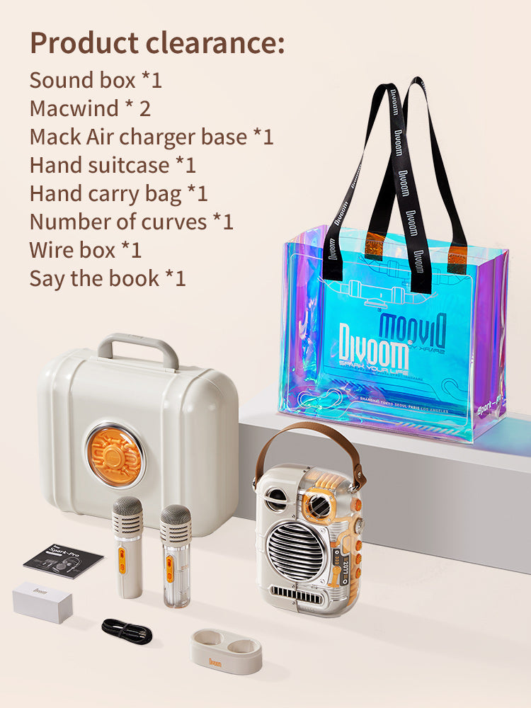 Cargue la imagen en el visor de la galería, Divoom Spark-Pro Bluetooth Portable Speaker Karaoke Speaker Perfect Gift
