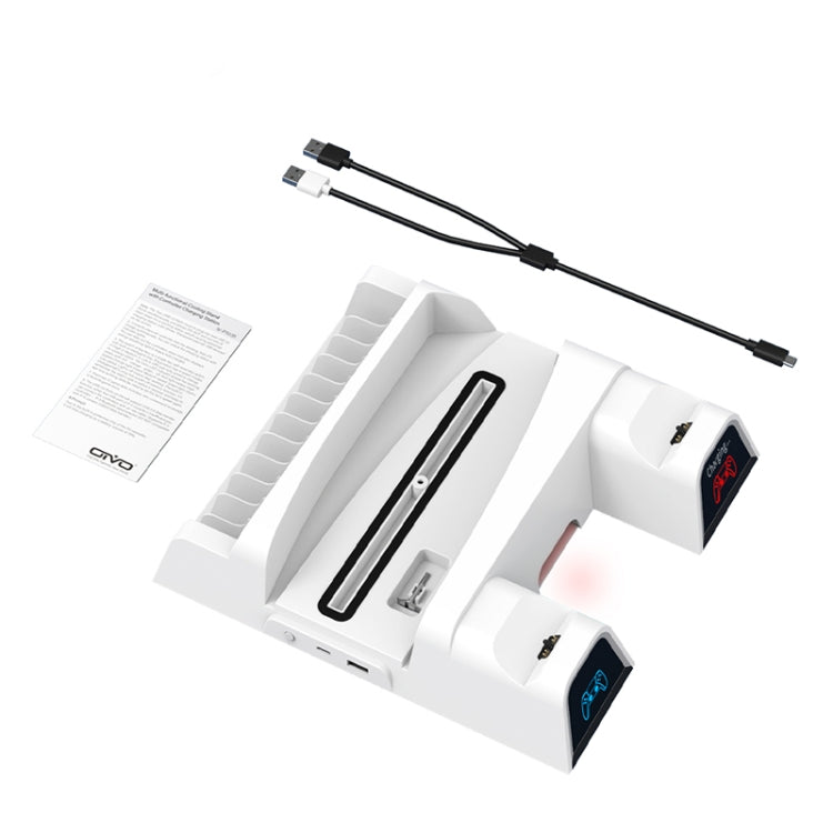 Load image into Gallery viewer, Playstation PS5 Multi-Function Charging Stand with Cooling Fan | Disc Stand, Controller Charger, LED Light - Polar Tech Australia
