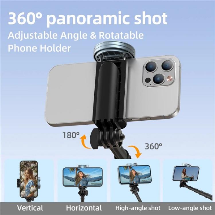 Chargez l&#39;image dans la visionneuse de la galerie, JMARY KT-259 360 Degree Rotating Phone Clip Retractable Selfie Stick Tripod - Polar Tech Australia
