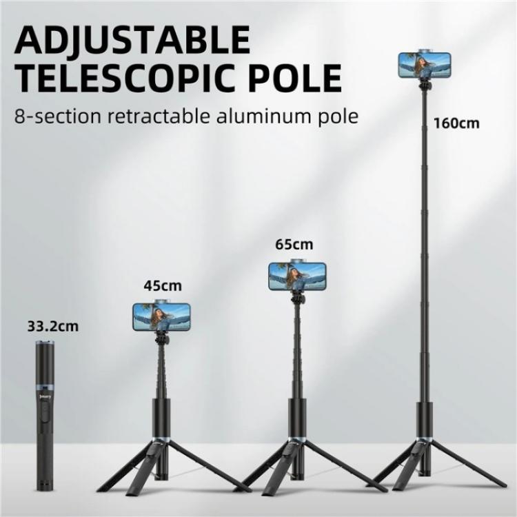 Chargez l&#39;image dans la visionneuse de la galerie, JMARY KT-259 360 Degree Rotating Phone Clip Retractable Selfie Stick Tripod - Polar Tech Australia
