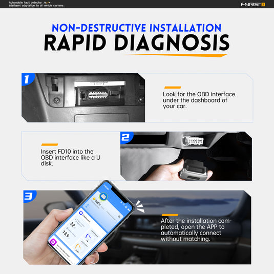 [FD10] FNIRSI Car OBD2 Scanner Code Reader Clear Error OBD Diagnostic Tool IOS Android Bluetooth V5.1 Check Engine Light Car Repair - Polar Tech Australia
