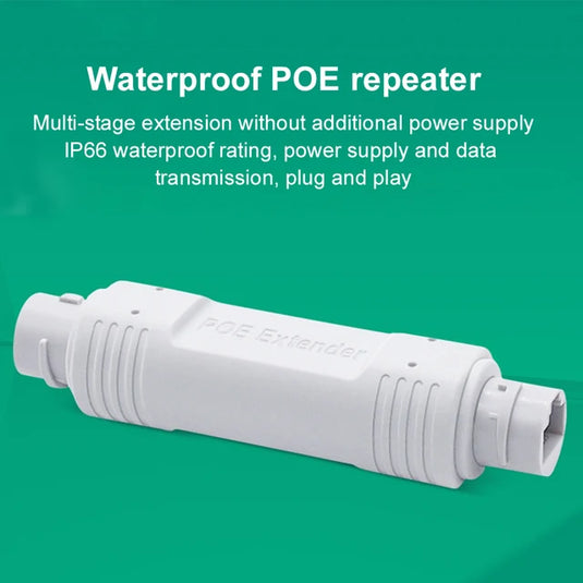IP66 Waterproof 48V POE Extender/Repeater 100m Outdoor Plug&Play