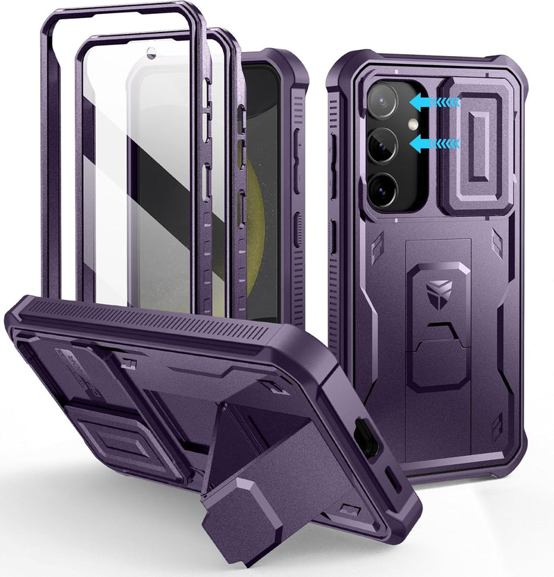 Load image into Gallery viewer, [Camera Cover &amp; Screen Protector &amp; Kickstand] Samsung Galaxy S24/PE/Plus/Ultra - Shockproof Rugged Case Full-Body Bumper Protective Heavy Duty Case - Polar Tech Australia
