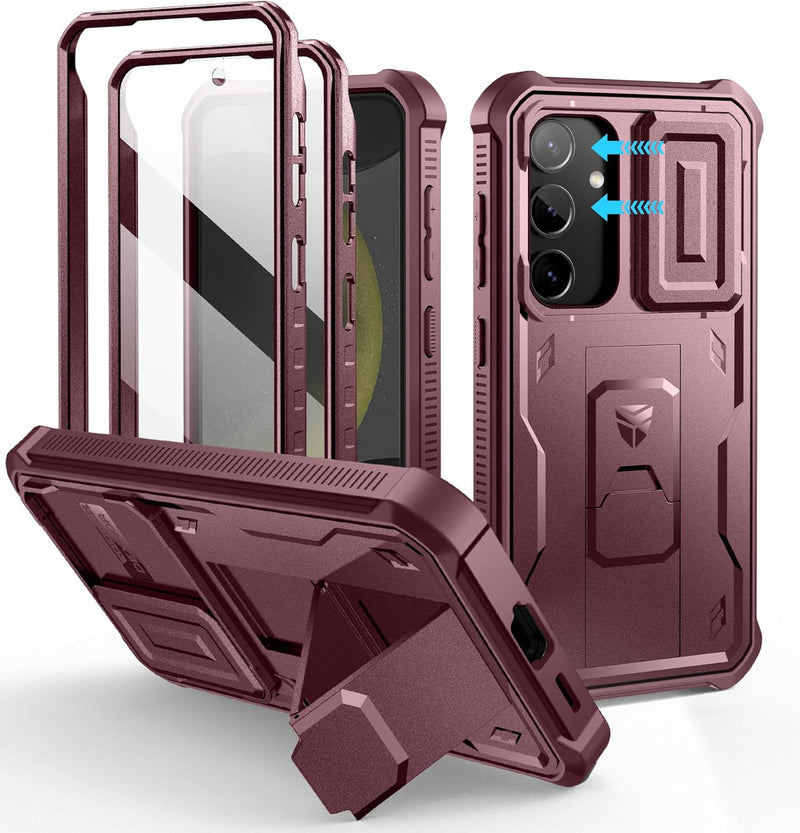 Load image into Gallery viewer, [Camera Cover &amp; Screen Protector &amp; Kickstand] Samsung Galaxy S24/PE/Plus/Ultra - Shockproof Rugged Case Full-Body Bumper Protective Heavy Duty Case - Polar Tech Australia

