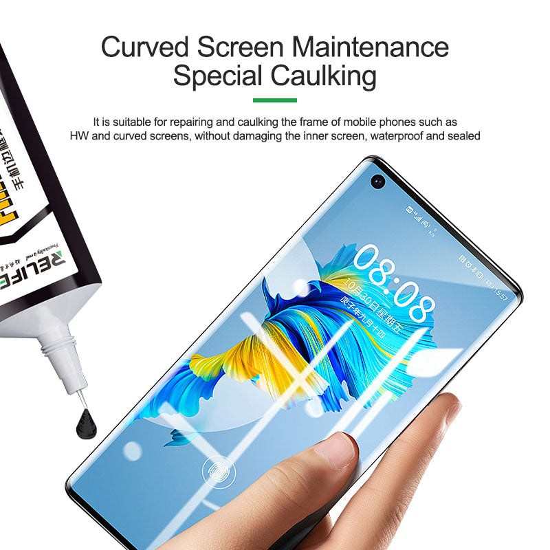 Chargez l&#39;image dans la visionneuse de la galerie, [RL-035C] [Black] RELIFE Mobile Phone Frame Caulking Glue For Elastic Bonding Cracked Back Housing Screen Light Leakage Repair Adhesive

