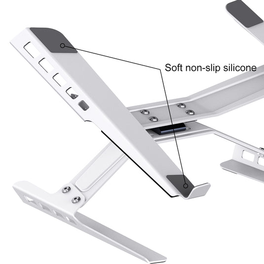 Laptop Stand Adjustable Laptop Holder Riser Carbon Steel Portable Notebook Stand - Polar Tech Australia
