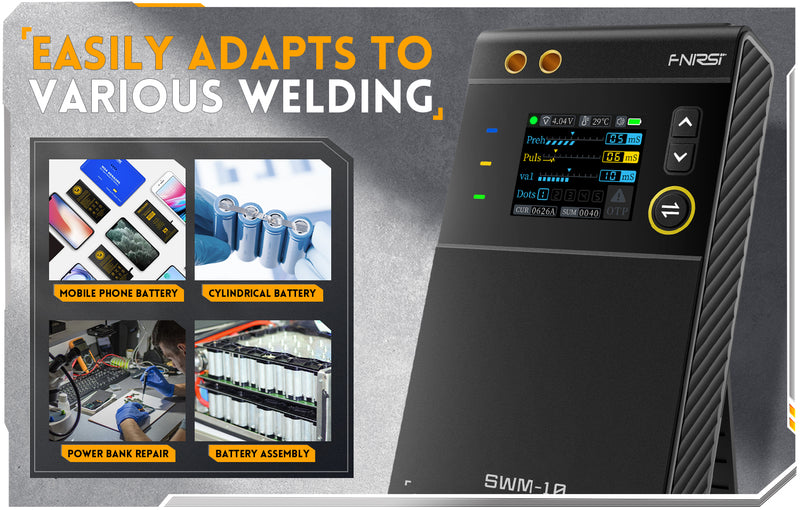 Load image into Gallery viewer, [SWM-10] FNIRSI Portable Battery Spot Welder DIY Mini Welding Machine 18650 Battery Pack Welding Tool 5000mah Weldable 0.25mm - Polar Tech Australia
