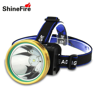 ShineFire TD8 Rechargeable Long Shots 10W 2 Modes White Light LED Headlight for Mining Camping Hiking Fishing Black - Polar Tech Australia