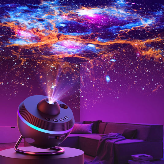 Star Projector, 360 Rotatable Galaxy Projector Wtih Timer,4K 13 HD Film Discsfor Bedroom, Night Light Projector for Kids & Adults Bedroom Christmas Decor - Polar Tech Australia