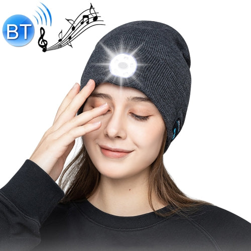 Cargue la imagen en el visor de la galería, Outdoor Night Running Night Fishing LED Light Illumination Bluetooth 5.0 Knitted Hat - Polar Tech Australia
