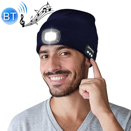 Cargue la imagen en el visor de la galería, Outdoor Night Running Night Fishing LED Light Illumination Bluetooth 5.0 Knitted Hat - Polar Tech Australia
