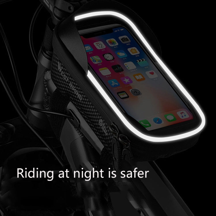 Load image into Gallery viewer, WEST BIKING YP0707235 Mountain Bike Front Beam Bag Waterproof Mobile Phone Bicycle Bag Hard Shell Reflective Bag Riding Equipment - Polar Tech Australia
