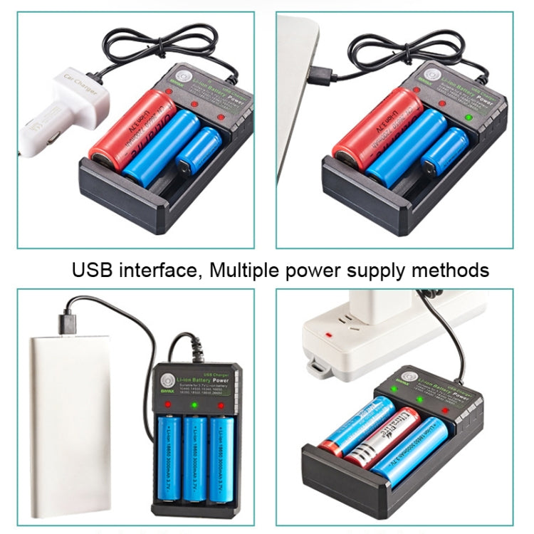 Cargue la imagen en el visor de la galería, BMAX 18650 3-Slot USB Charging Seat 3.7/4.2V Independent Lithium Battery Charger - Polar Tech Australia
