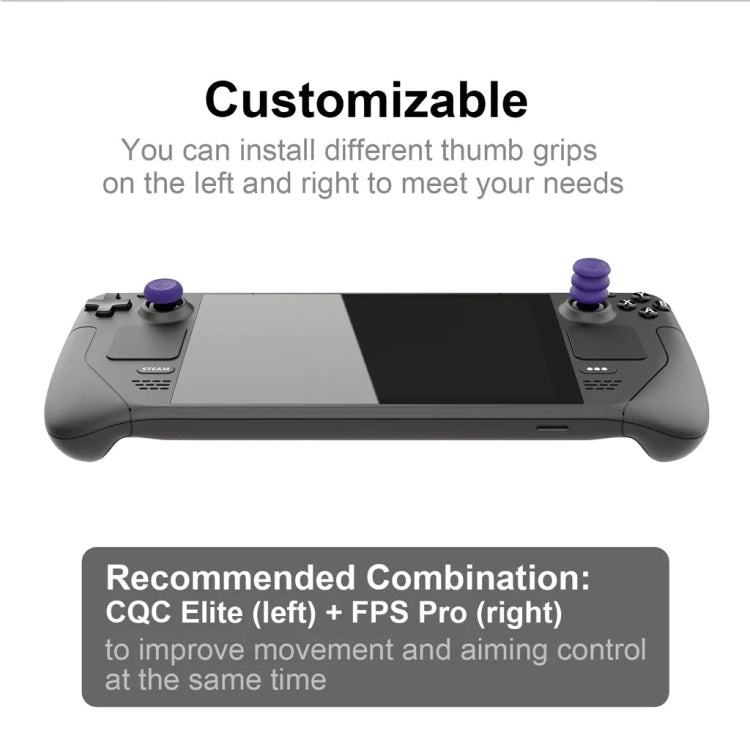 Chargez l&#39;image dans la visionneuse de la galerie, For Steam Deck Game Console Joystick Cap Set Anti-skid Combination Button Cap (Black) - Polar Tech Australia
