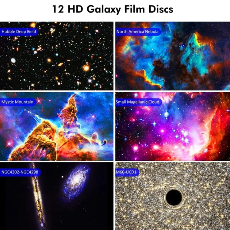 Cargue la imagen en el visor de la galería, Galaxy Night Light Star Projector LED Table Lamp Children Room Decor With 12pcs Film Disc - Polar Tech Australia
