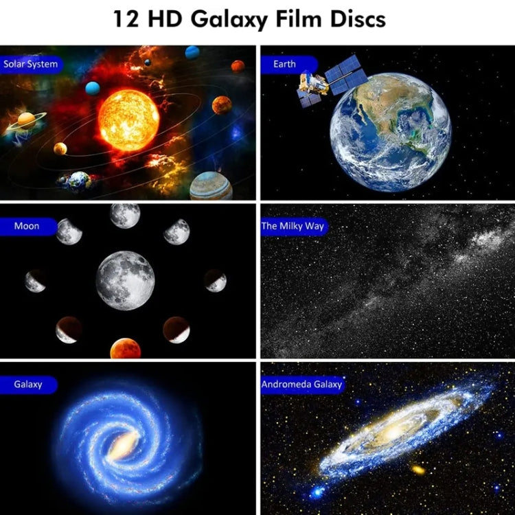 Cargue la imagen en el visor de la galería, Galaxy Night Light Star Projector LED Table Lamp Children Room Decor With 12pcs Film Disc - Polar Tech Australia
