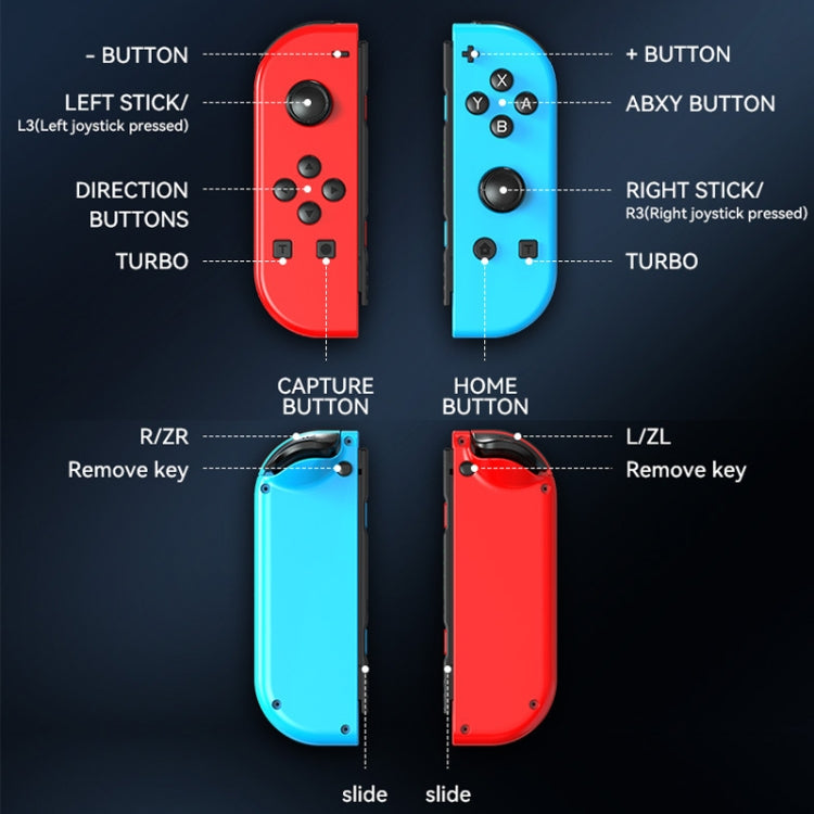 Load image into Gallery viewer, JOY-02 Gaming Left And Right Handle With RGB Lights Body Feel Bluetooth Gamepad For Switch / Switch OLED / Switch Pro / Switch Lite / Switch Joycon - Polar Tech Australia
