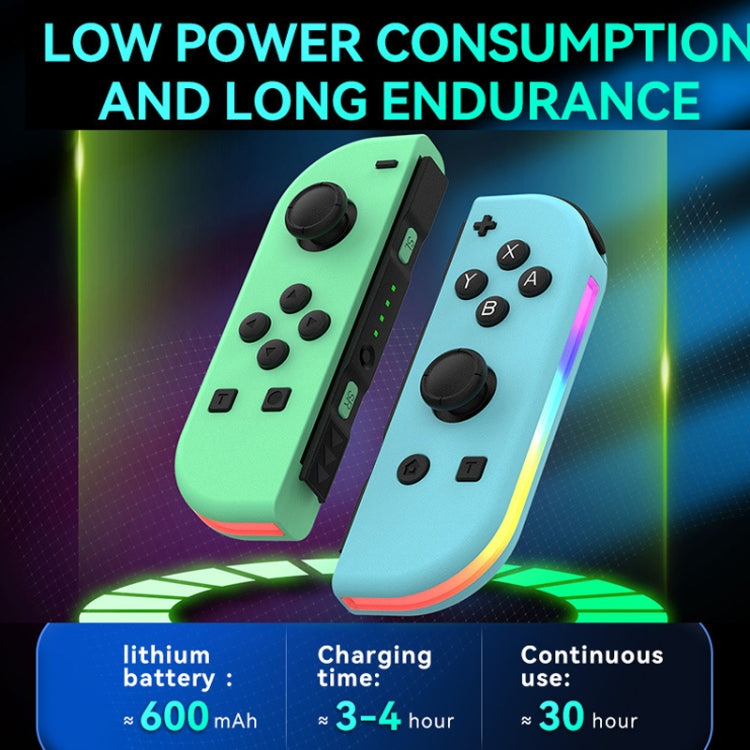Load image into Gallery viewer, JOY-02 Gaming Left And Right Handle With RGB Lights Body Feel Bluetooth Gamepad For Switch / Switch OLED / Switch Pro / Switch Lite / Switch Joycon - Polar Tech Australia
