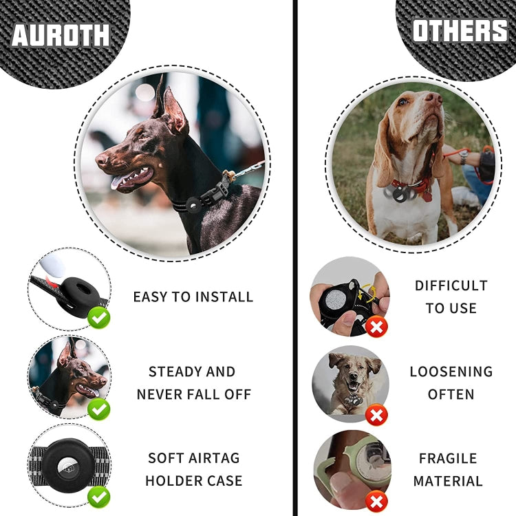 Chargez l&#39;image dans la visionneuse de la galerie, For AirTag Tracker Silicone Sleeve Medium Dog Collar Nylon Reflective Anti-Tangle Pet Collar - Polar Tech Australia
