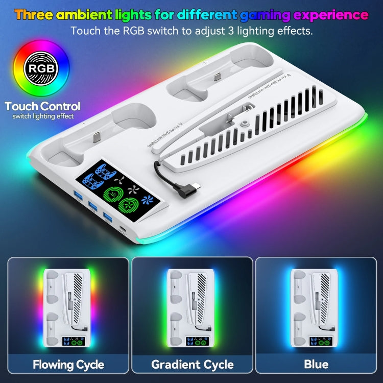 Load image into Gallery viewer, PS5 Slim / PS5 iplay HA-8008 Cooling Bracket Headphone Organiser Grip Holder Charger - Polar Tech Australia
