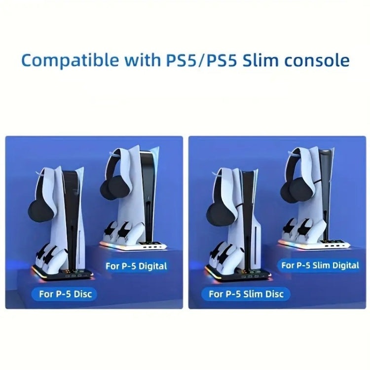 Load image into Gallery viewer, PS5 Slim / PS5 iplay HA-8008 Cooling Bracket Headphone Organiser Grip Holder Charger - Polar Tech Australia
